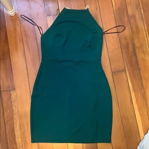 Green party dress